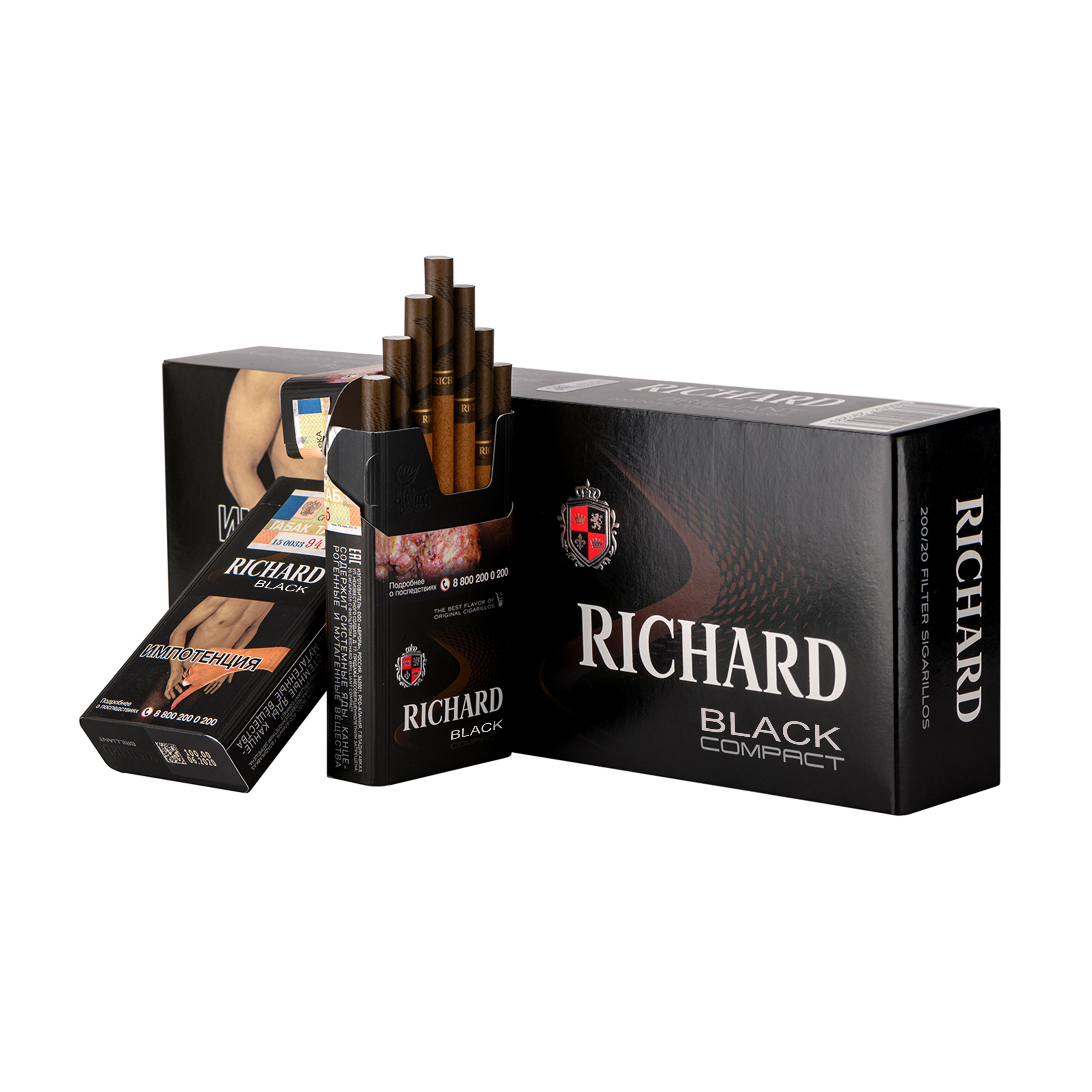 Блэк компакт. Сигареты Richard Black Compact. Сигариллы Richard Black Compact.